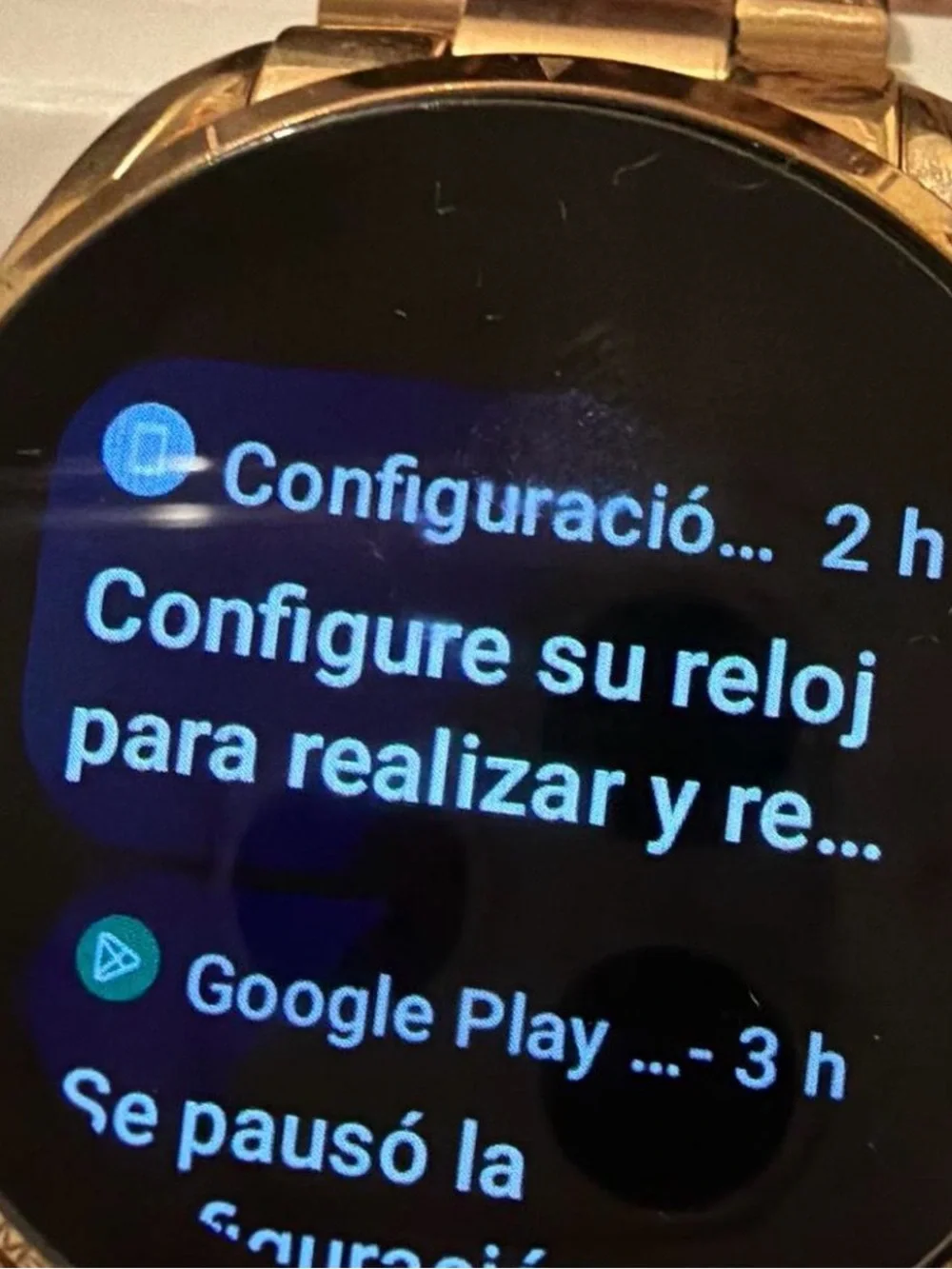 Gold Smartwatch with Touchscreen Display